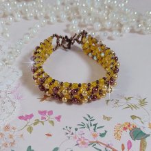 Soleil beads bracelet with glass beads and facets